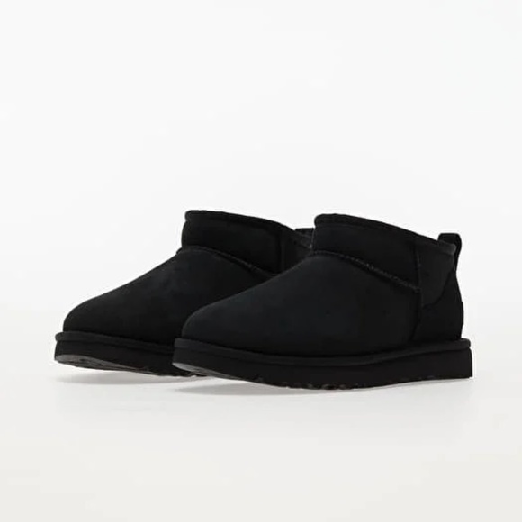 UGG Women's Classic Ultra Mini Boot in Black - Picture 1 of 8